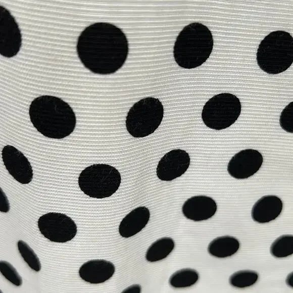 UBU Women's Black & White Polkadot Zip Top/Jacket/Blazer Size Large - Picture 3 of 15